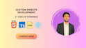 do custom website development, full stack website as a front end developer