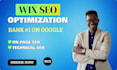 do wix SEO optimization and fix wix website issues for higher google ranking