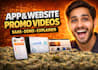 create app website saas promo demo and explainer videos