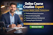 online course creation curriculum modules lessons content training outline setup