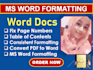 be your microsoft word document formatting specialist