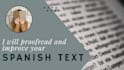 proofread and polish your spanish text