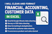 clean, format, deduplicate financial, accounting, CRM data in excel
