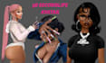 create custom 3d avatar secondlife or imvu 3d model with bento rig and textures