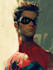 illustrate a superhero comic and marvel character
