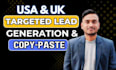 do USA and UK targeted lead generation and copy paste