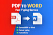 convert PDF to word or type scanned documents fast