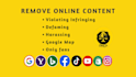 takedown harassing, remove copyright facebook, insta by dmca