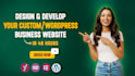 design and develop a luxury wordpress website for your business