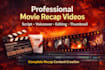 create copyright free movie recap videos with script voiceover and editing