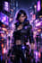 create a custom ai cyberpunk character illustration