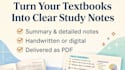 create study notes from your textbook or lectures
