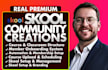 setup skool community, skool online course and skool community manager
