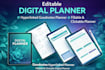 design editable digital planner hyperlinked goodnotes planner clickable planner
