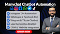 create manychat chatbot for instagram, facebook, whatsapp, telegram and tiktok