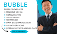 do bubble io developer no code website app mvp saas web application adalo react