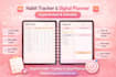 design habit tracker hyperlinked digital planner task tracker editable journal