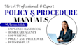 write a customized policy and procedure manual for your business