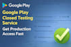 provide google play closed testing