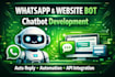 develop whatsapp and website chat bots