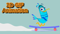 custom 2d gif animation for social media and animated stickers
