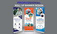 create a modern and eye catching roll up banner design