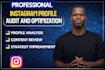 do instagram profile audit and istagram optimization