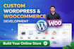 build a custom wordpress site with woocommerce