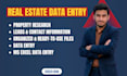 do accurate real estate data entry, leads, and property research