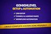setup gohighlevel CRM, funnels, automation and workflows