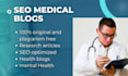 write SEO optimized medical, health and wellness articles as an mbbs student