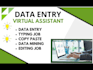 do accurate data entry, excel data entry, web research and copy paste