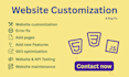 add new features to website, fix bugs, website maintenance