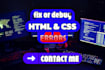 fix the bugs in your html and css code