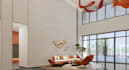 revitalize3d lobby interior,commercial space render,waiting lounge layout design