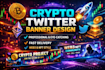 design a professional and modern crypto, web3 twitter banner