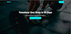 create a modern dark fitness landing page using HTML CSS