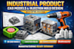 industrial product cad model, silicone plastic injection mold, moldflow analysis