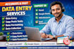 do data entry, copy paste, web research and excel data entry