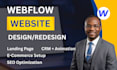 design, redesign webflow website, figma to webflow, webflow expert, landing page