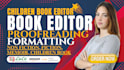 do children story editing proofread and format short story, children book editor