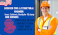 licensed civil and structural engineer pe stamp ca tx fl