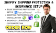 setup shopify insurance shiptection parcel panel shipcheck shipguard navidium