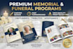 design memorial, obituary, tribute or funeral program book