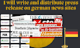 write and distribute press release on german news sites