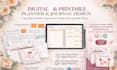 design etsy digital planner editable journal design etsy hyperlinked planner