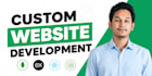 do custom website development as full stack developer, front end developer
