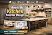 modern kitchen 3d design sketchup
