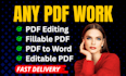 create editable PDF or convert your documents to fillable form