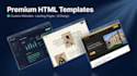 create a premium website template in HTML